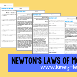 Newton's laws of motion worksheet pdf answer key