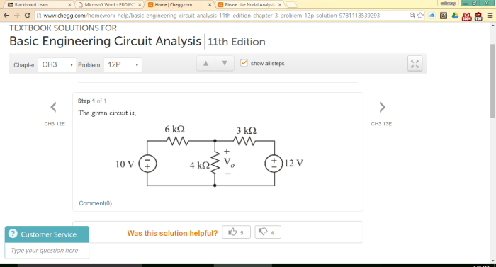 Basic engineering circuit analysis 11th edition solutions